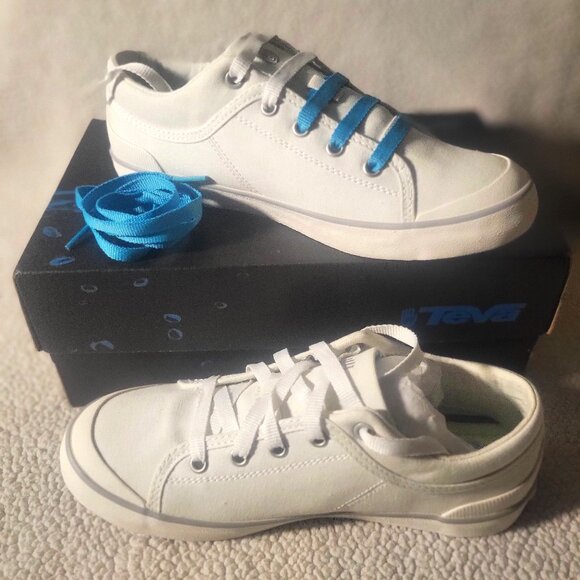 Teva Shoes - NIB! Teva Women's Freewheel Washed Canvas White Sneaker - Size 7